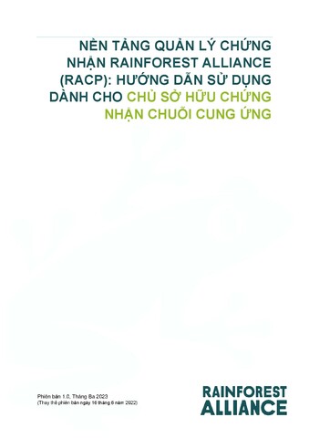VN - RACP User Manual for Supply Chain Actors - March 2023