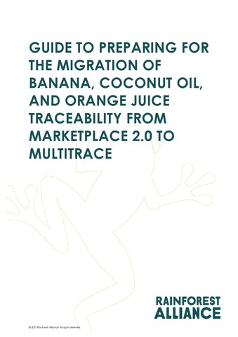 EN - Migration of Banana, Orange Juice, Coconut oil from Marketplace 2.0 to MultiTrace