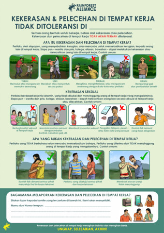 No Harrassment poster (Bahasa Indonesia)