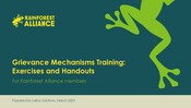 RA GM Training Toolkit (exercises and handouts)